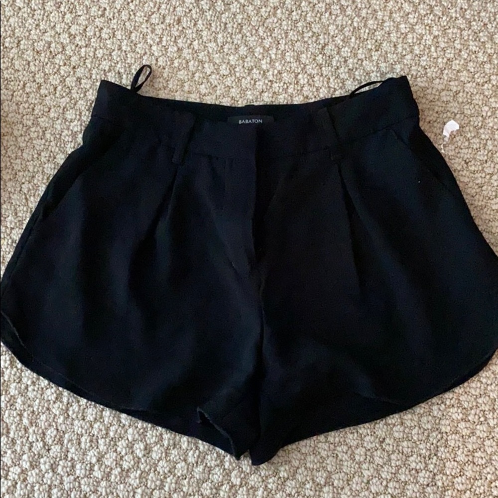 babaton black shorts size 00
